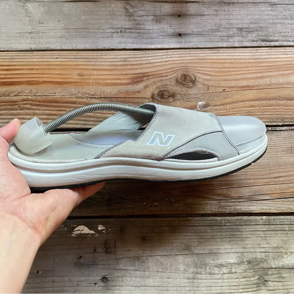 Rare Men New Balance 992 Grey Sandals Slippers Slides Flip Flops